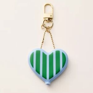 NWT Kate Spade Striped Heart Coin Purse Bag Charm Keychain Target Collaboration